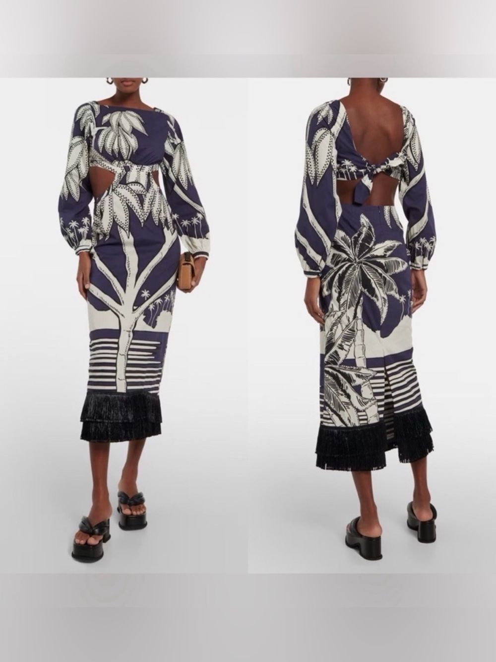 Johanna Ortiz Holistic Jungle Embroidered Midi Dress NWT Size 6 - Picture 3 of 16